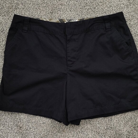 Ladies St. John's Bay Black Cargo Shorts 16 - Picture 1 of 10